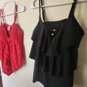 Chic Black Layered Women's Top